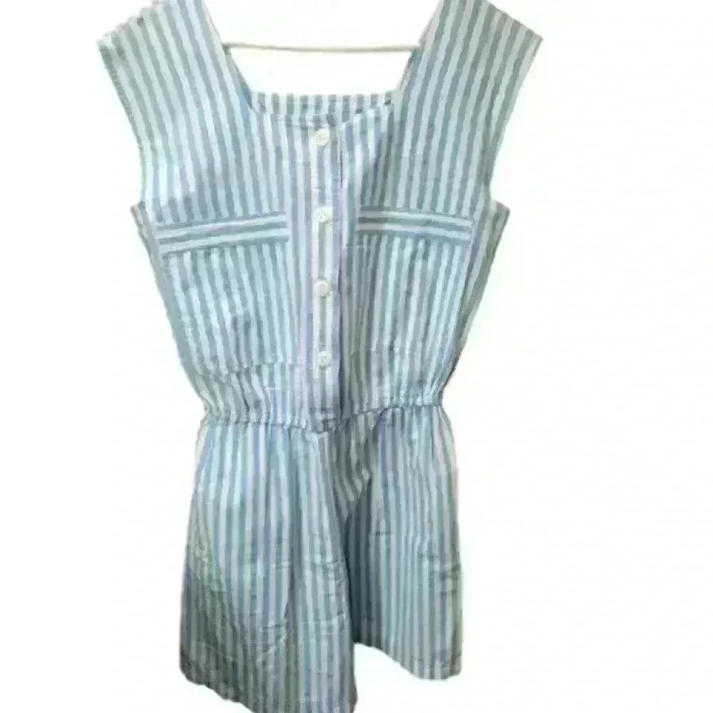 VTG Wear-Abouts Womans striped Romper sz Med.